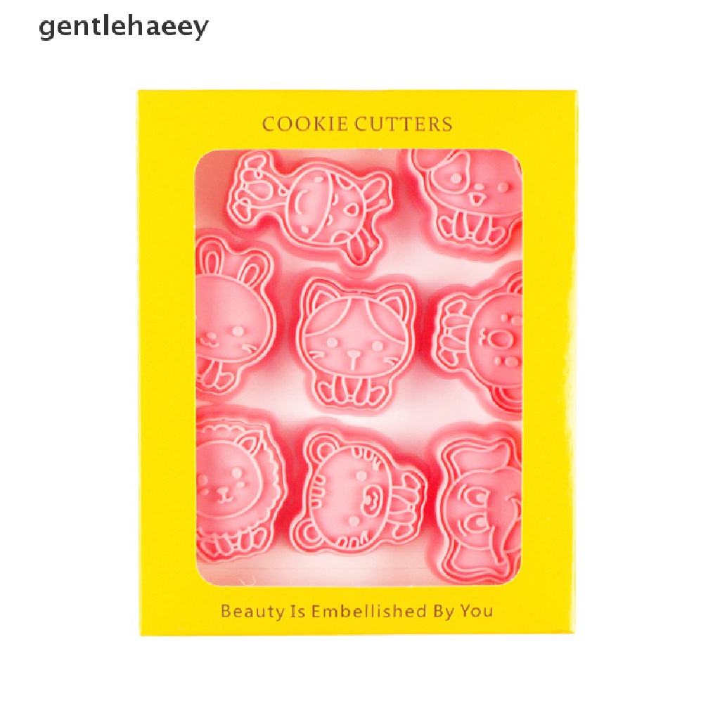 Bộ 8 Khuôn Nhựa Làm Bánh Quy Hình Động Vật Xinh Xắn