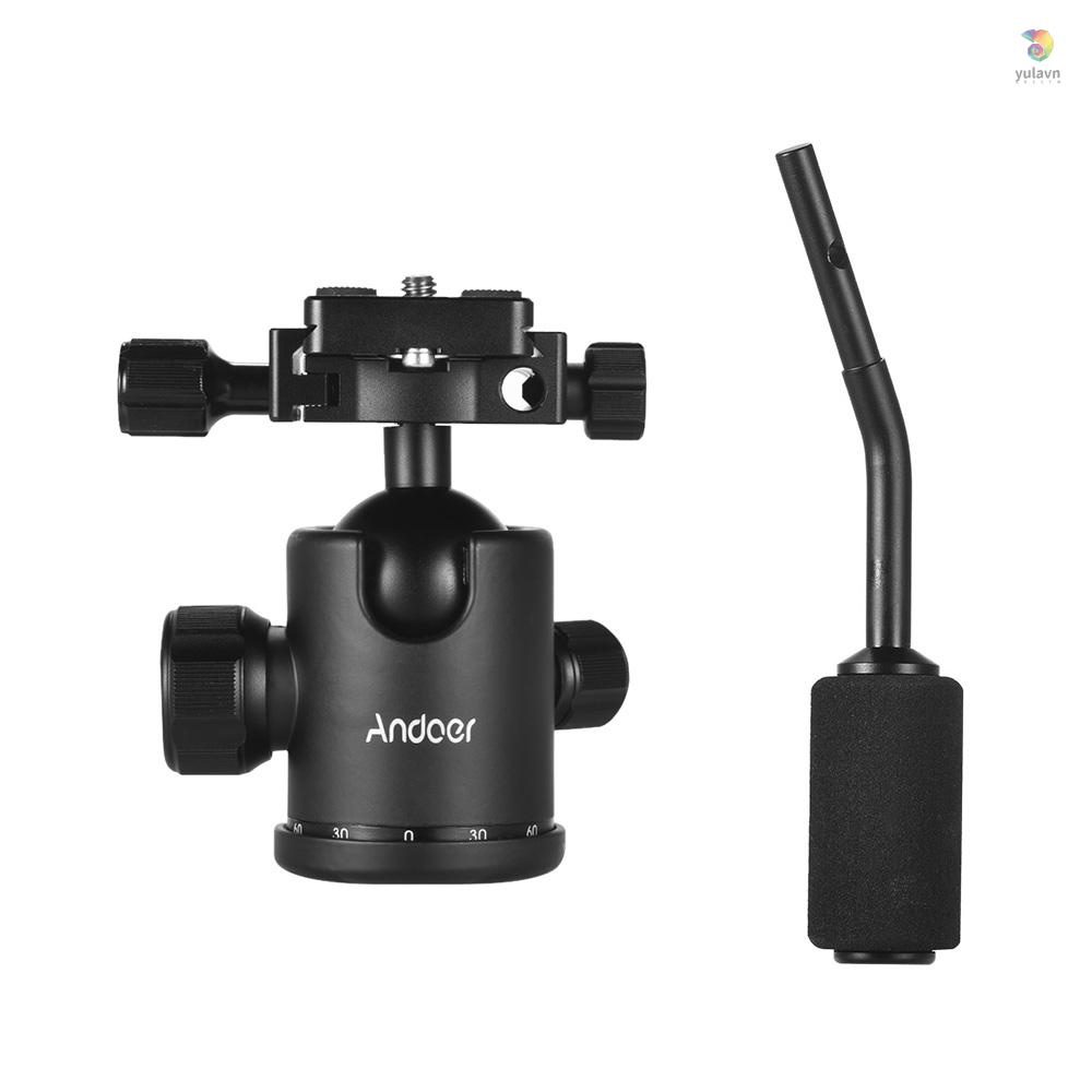 ANDOER Đầu Bi Xoay 360 Độ Gắn Giá Đỡ Ba Chân 1 / 4inch Srew 3 / 8inch Cho Máy Ảnh DSLR Max 15kg