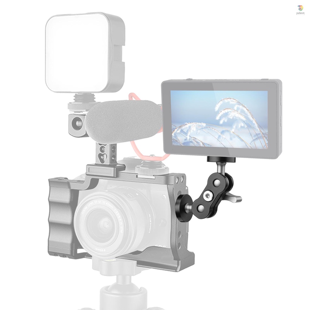 Cánh Tay Nối Dài Andoer MA-75 Bằng Hợp Kim Nhôm 1 / 4 Inch Hai Đầu Bi Linh Hoạt Gắn Đèn LED / Màn Hình / Video