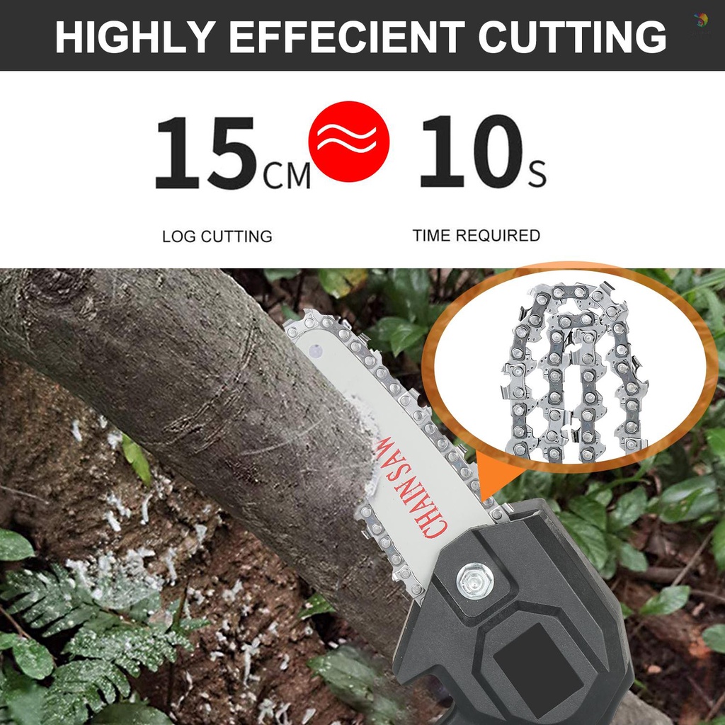 Dây Xích Cưa Điện Mini 4 Inch Bằng Thép Thay Thế Cho Sân Vườn