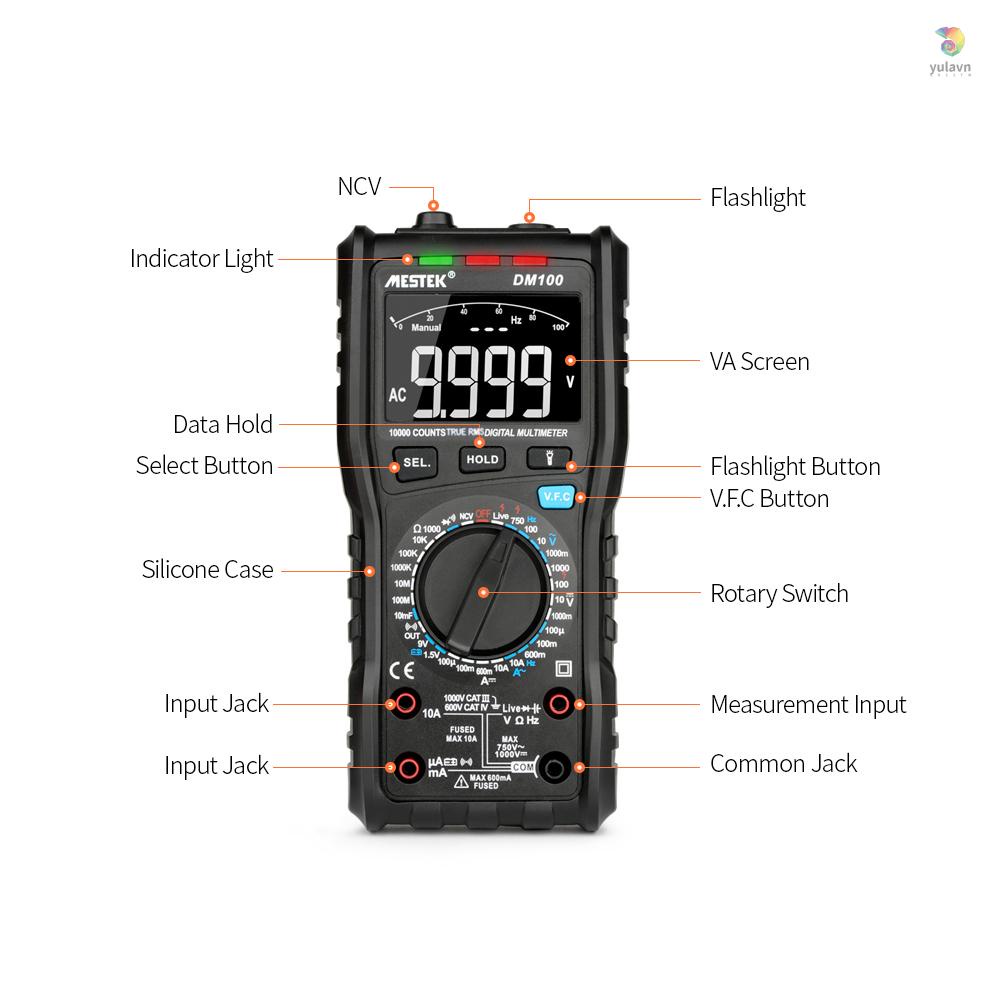 Bộ Vạn Năng Kế Kỹ Thuật Số MESTEK 10000 Counts True RMS AC / DC Chuyên Dụng Chất Lượng Cao