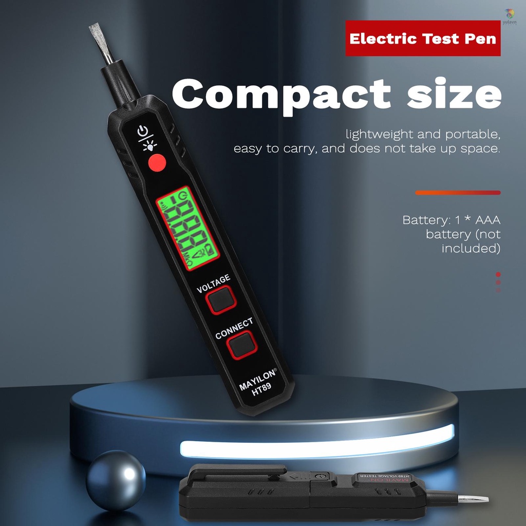 Bút Thử Điện AC12-300V Màn Hình LCD Hiển Thị Chuyên Dụng
