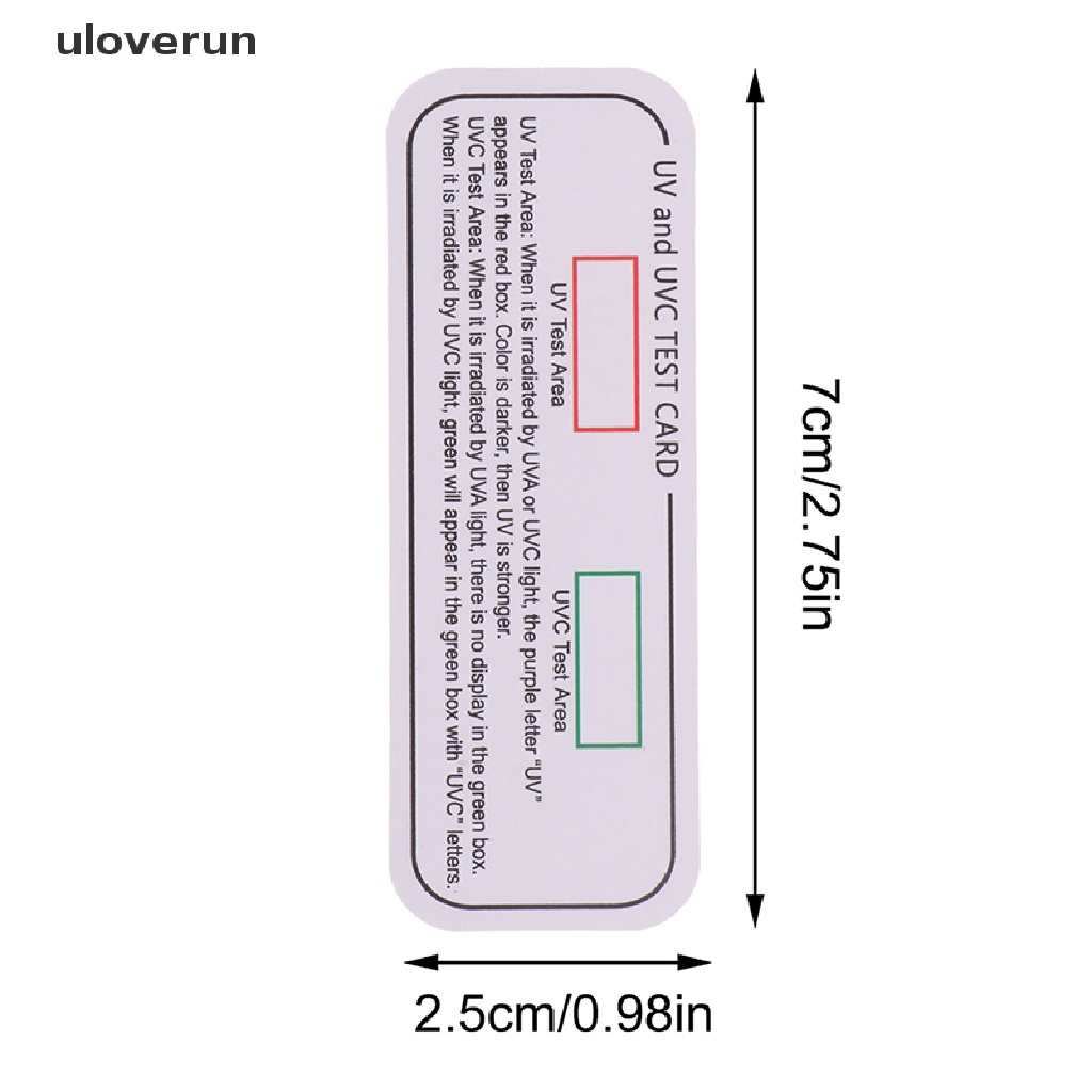 Bộ 10 Thẻ Thử Ánh Sáng UVA UVC Chất Lượng Cao