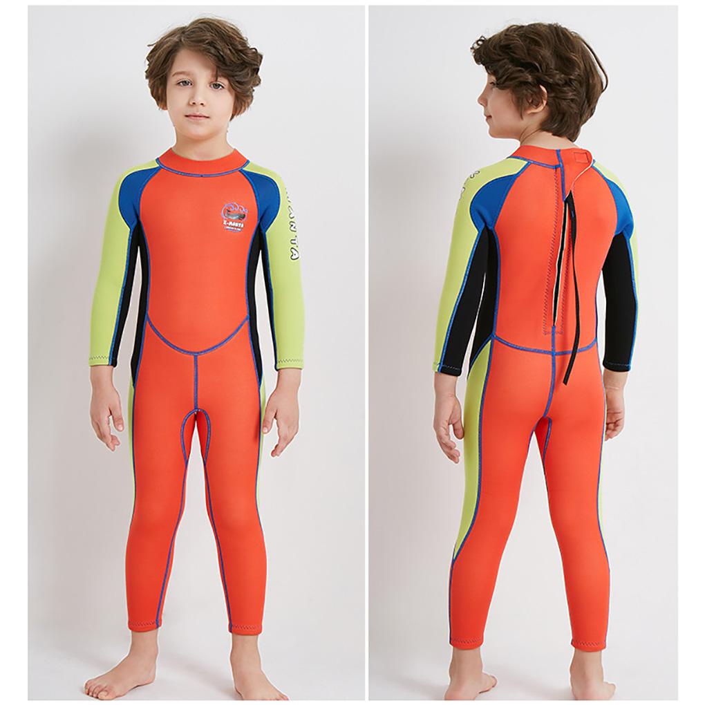 Bộ Đồ Bơi Lặn Chống Trầy Xước Chống Tia UV Dày 5MM Có Khóa Kéo Sau Lưng Cho Bé