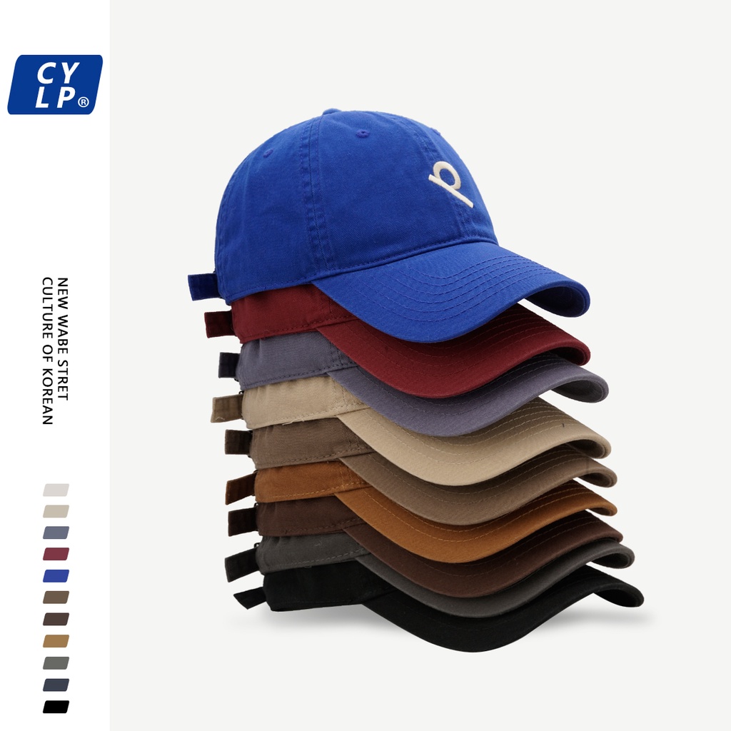 Mũ Lưỡi Trai Thêu Chữ P Phong Cách Đường Phố Hàn Quốc Thời Trang Xuân Hè Cho Nam Và Nữ