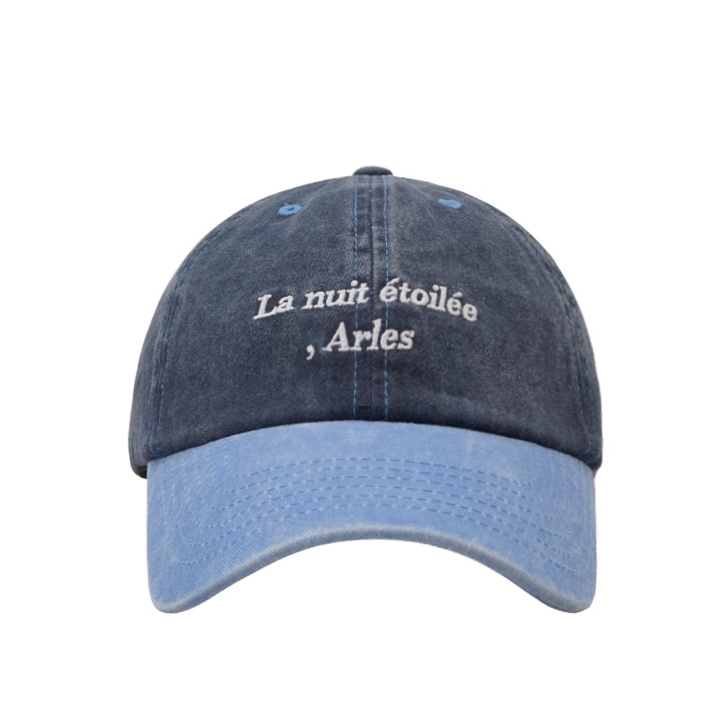 Nón Lưỡi Trai Thêu Chữ Phối Màu Cá Tính Thời Trang Đường Phố Cho Nam Nữ