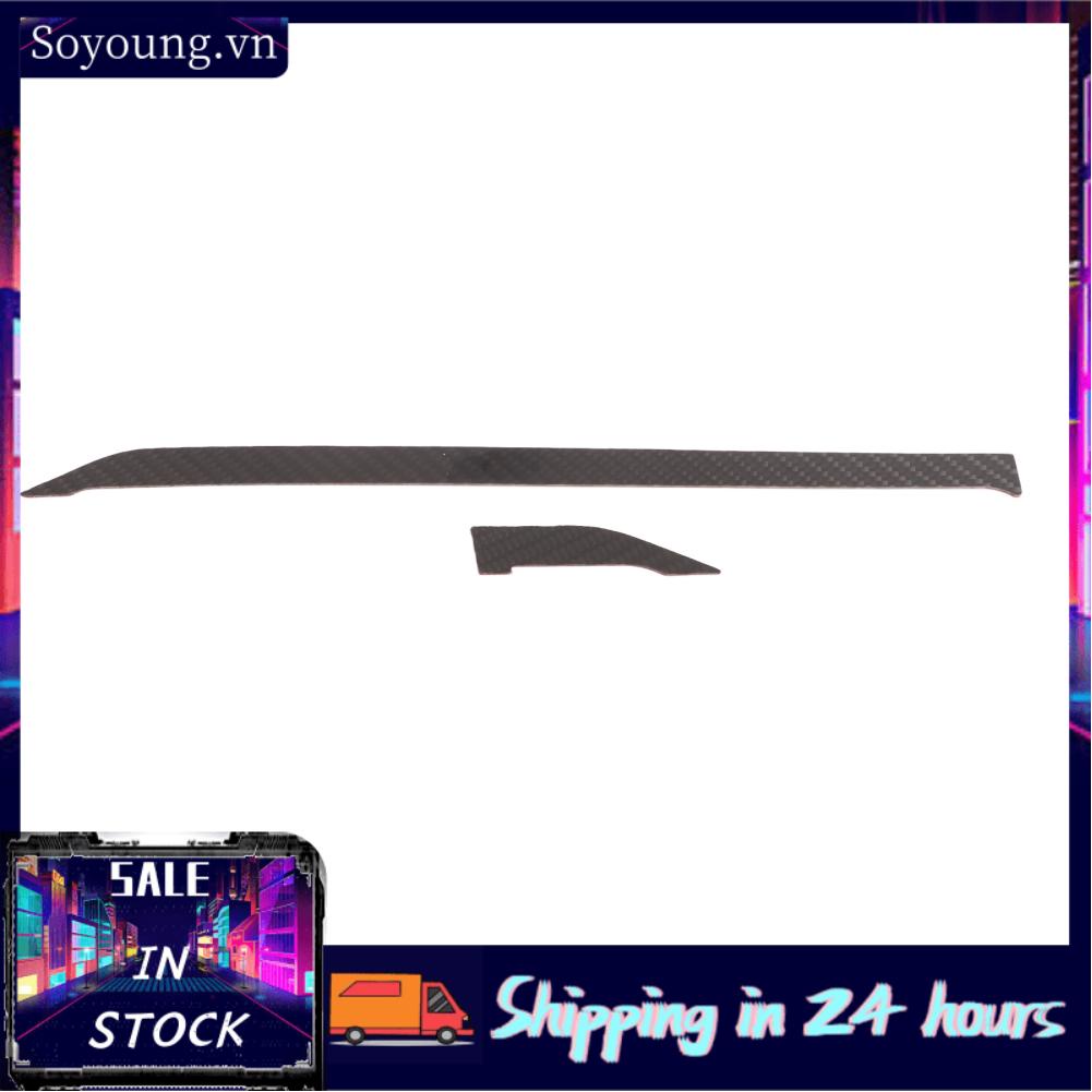 Soyoung Center Console Trim Strip  Perfect Fit 2PCS Carbon Fiber Lightweight Delicate Texture for UTV