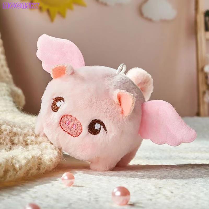 Đồ heo chơi nhồi bông Hình Chú Heo Bay Mềm Mại Có Cánh Lắc Đuôi Vui Nhộn