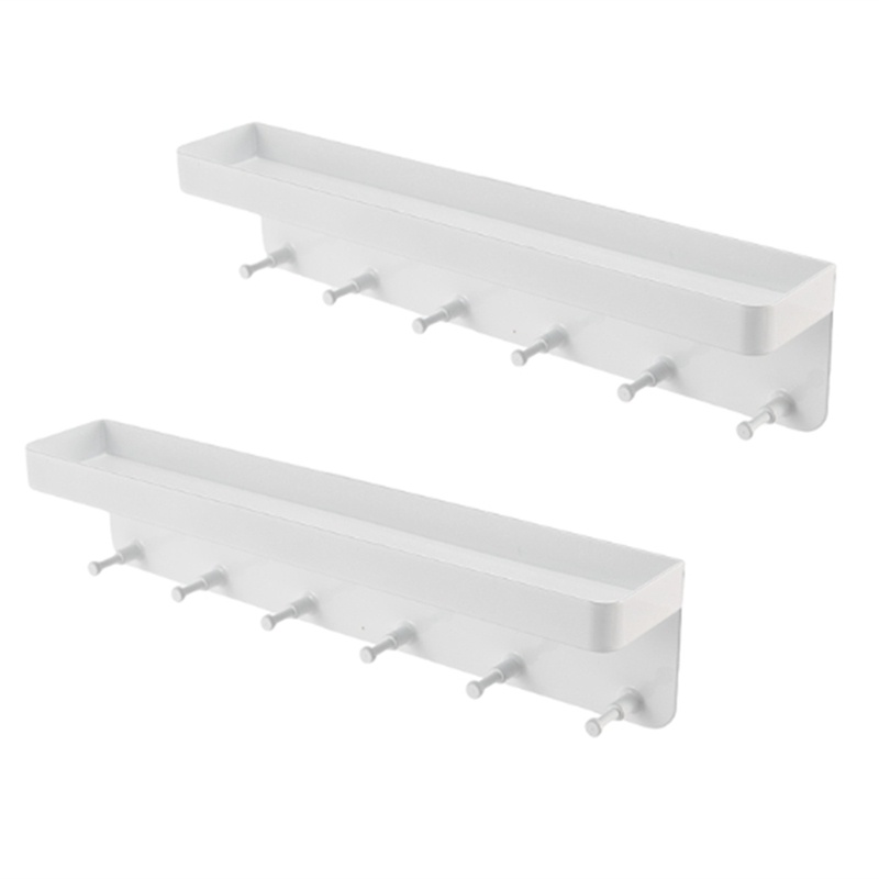 Giá Đỡ Chìa Khóa Treo Tường Bằng Kim Loại Màu Trắng Trang Trí Nhà Cửa