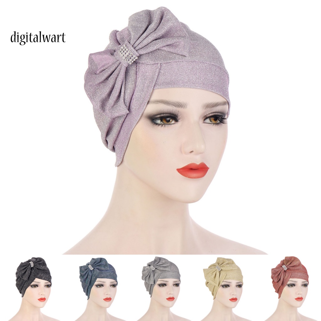 Kỹ Thuật Số| Mũ Turban Thắt Nơ Chéo Màu Sắc Thời Trang Cho Nữ