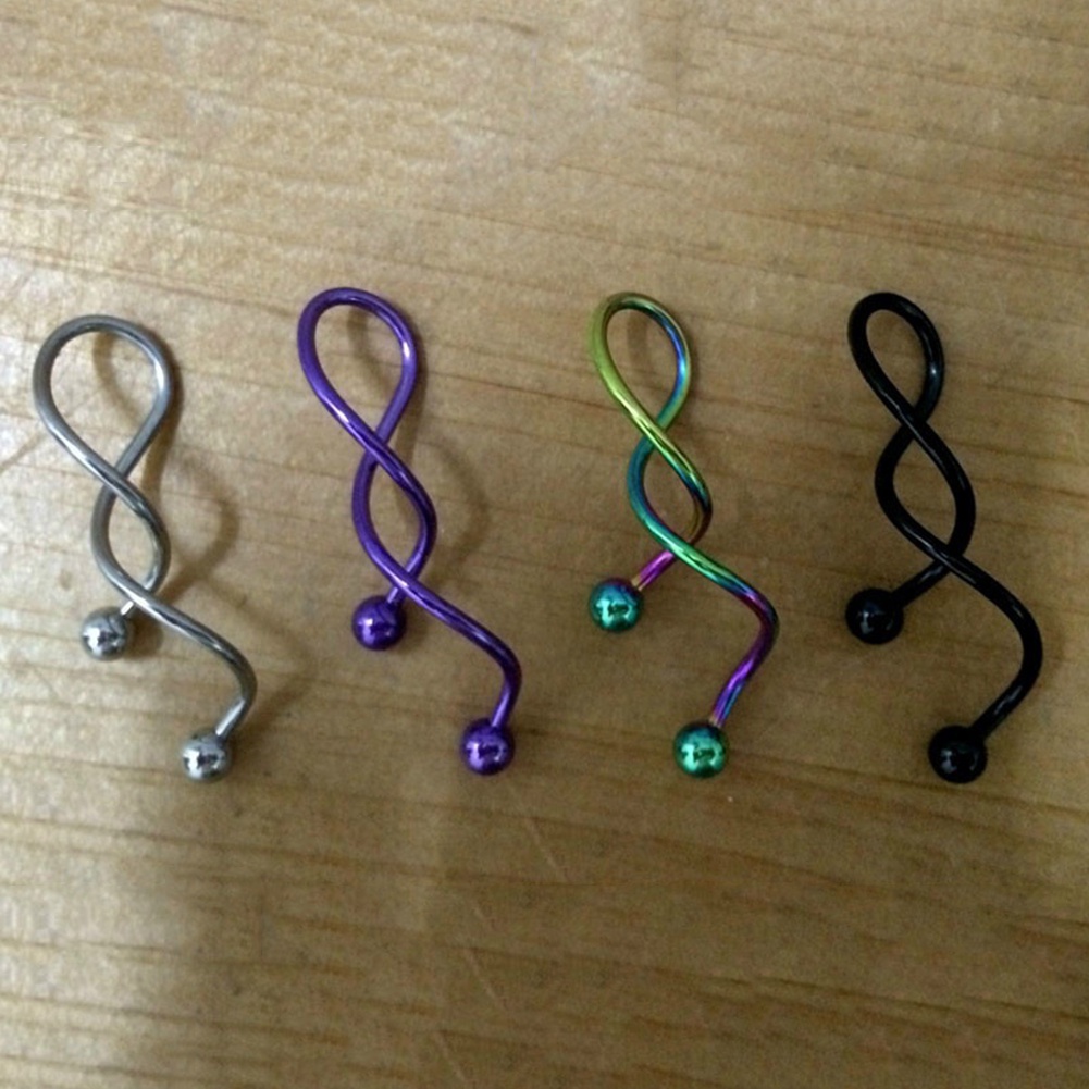 1 Khuyên Rốn Dạng Xoắn Ốc Cá Tính 14g