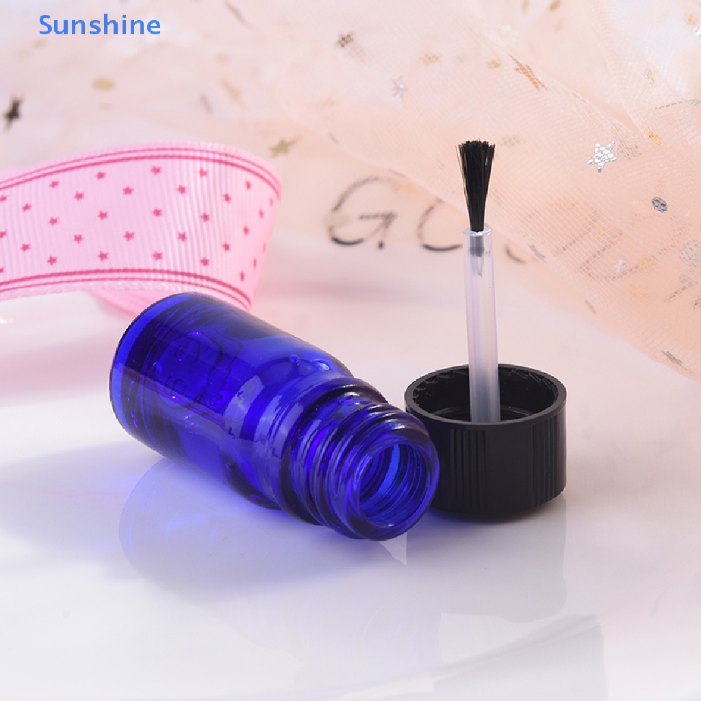 Lọ Thủy Tinh Rỗng 4 Màu Trong Suốt Dung Tích 5ml Đựng Gel Sơn Móng Tay Kèm Cọ Tiện Dụng