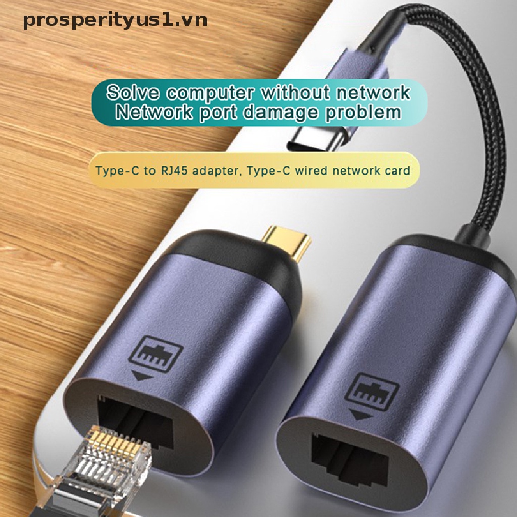 Giắc Chuyển Đổi USB Type C 3.1 RJ45 prosperityus1 Chất Lượng Cao