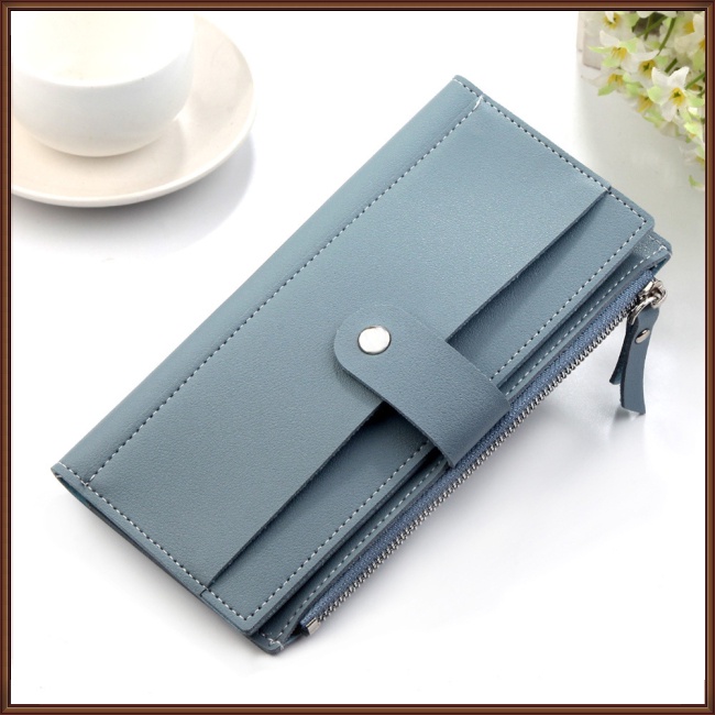 Ví Dài 2 Ngăn Có Khóa Kéo Thời Trang Hàn Quốc Cho Nữ