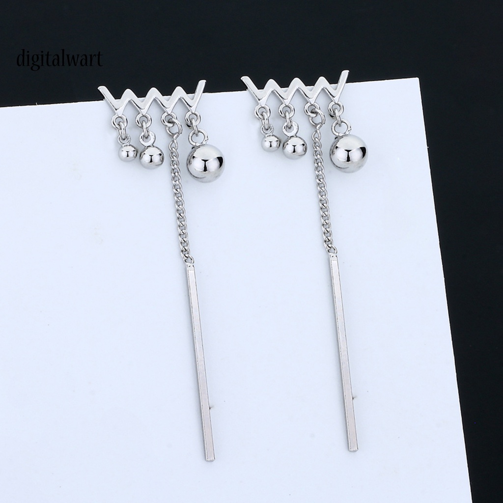 Kỹ Thuật Số| 1 Khuyên Tai Tròn Mạ Tua Rua Gợn Sóng Phong Cách Punk Cho Nữ