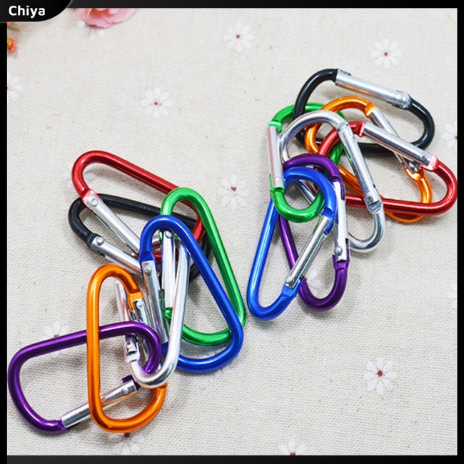 Set 5 Móc Khóa Carabiner Bằng Hợp Kim Nhôm An Toàn Cho Hoạt Động Thể Thao Ngoài Trời