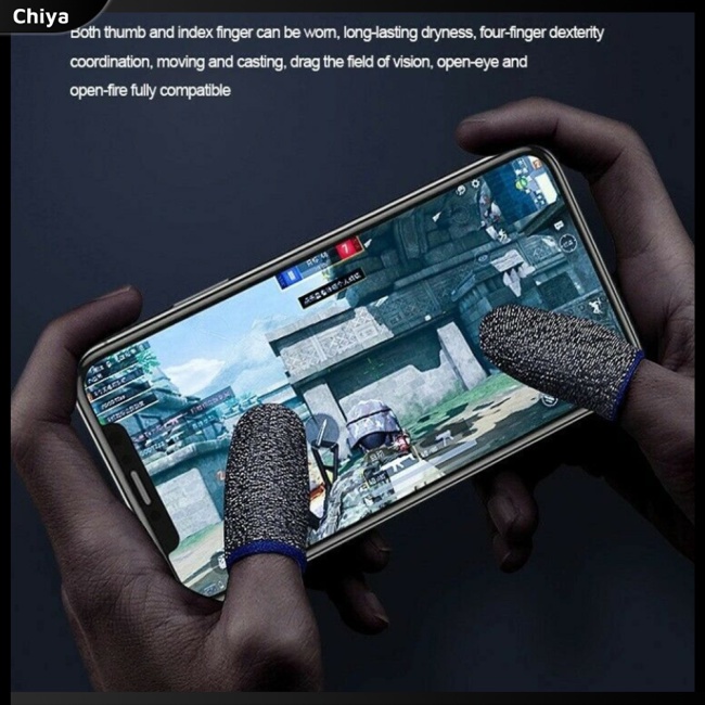 1 Cặp Ống Bọc Ngón Tay Chơi Game Pubg 18-pin Bằng Sợi Đồng Siêu Mỏng Thoáng Khí