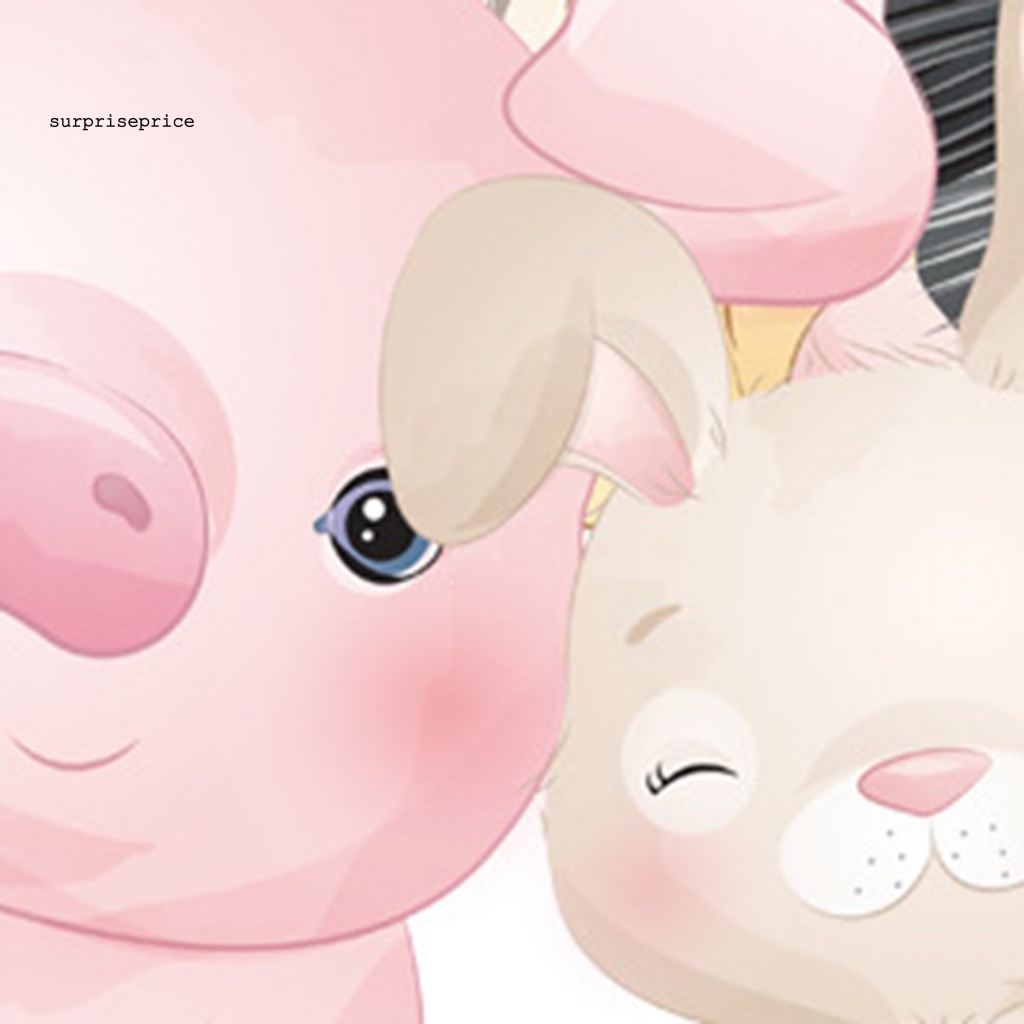 Set 2 Tấm Sticker PVC Dán Tường Chống Nước Họa Tiết Thú Hoạt Hình Trang Trí Phòng Bé