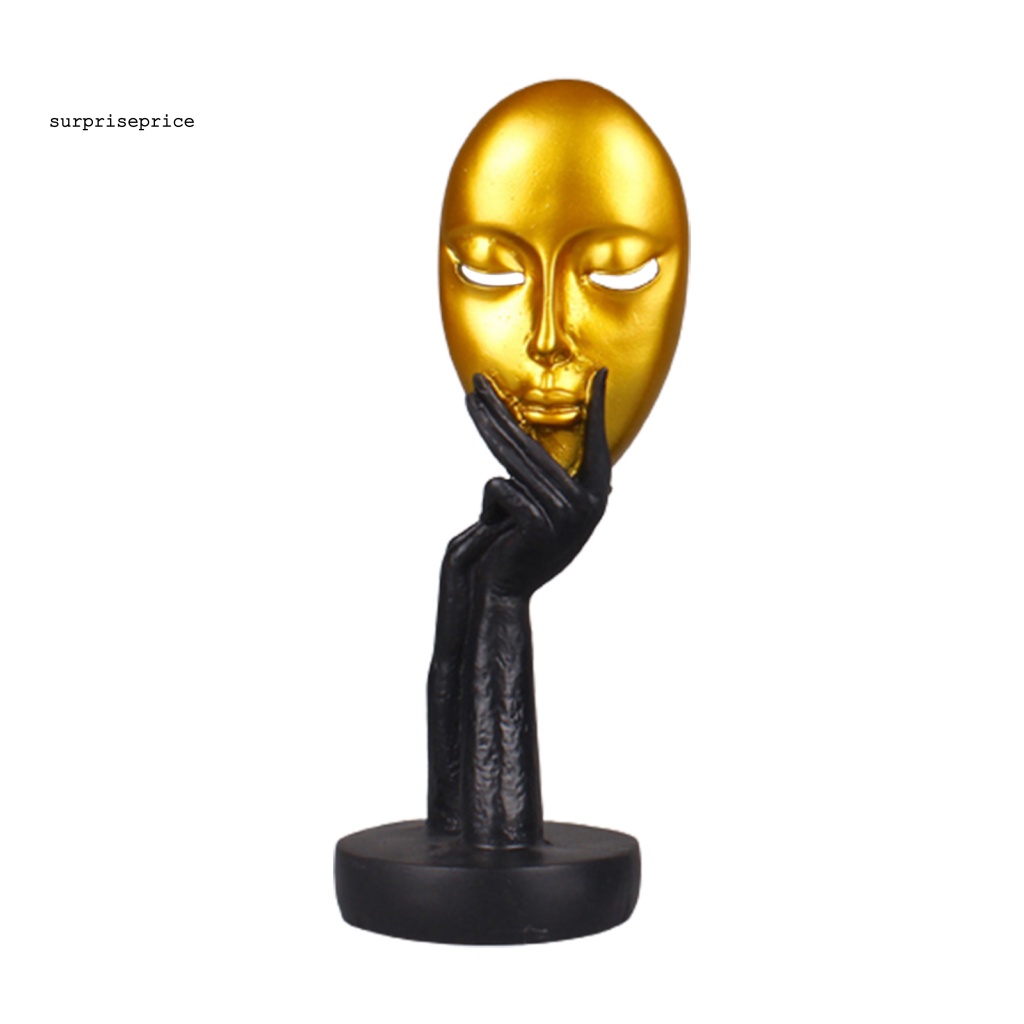 Mô Hình Người Suy Nghĩ Bằng Nhựa Resin Vẽ Tay Nghệ Thuật Trừu Tượng Thực Tế Cho SPA