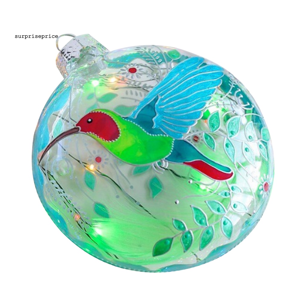 Spa Mặt Dây Chuyền Acrylic Hình Chim Ruồi Thủ Công Viền Mịn Trang Trí Cây Thông Giáng Sinh Cho Bữa Tiệc