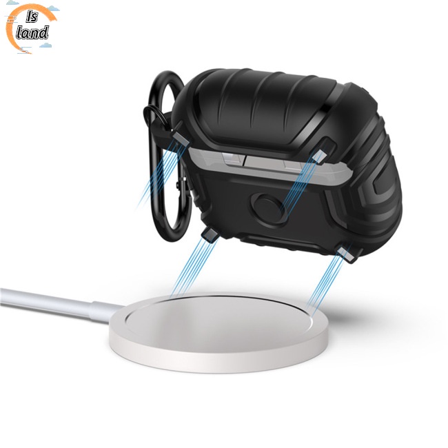 Vỏ Bảo Vệ Hộp Sạc Tai Nghe Airpods3 Có Móc Khóa Nam Châm