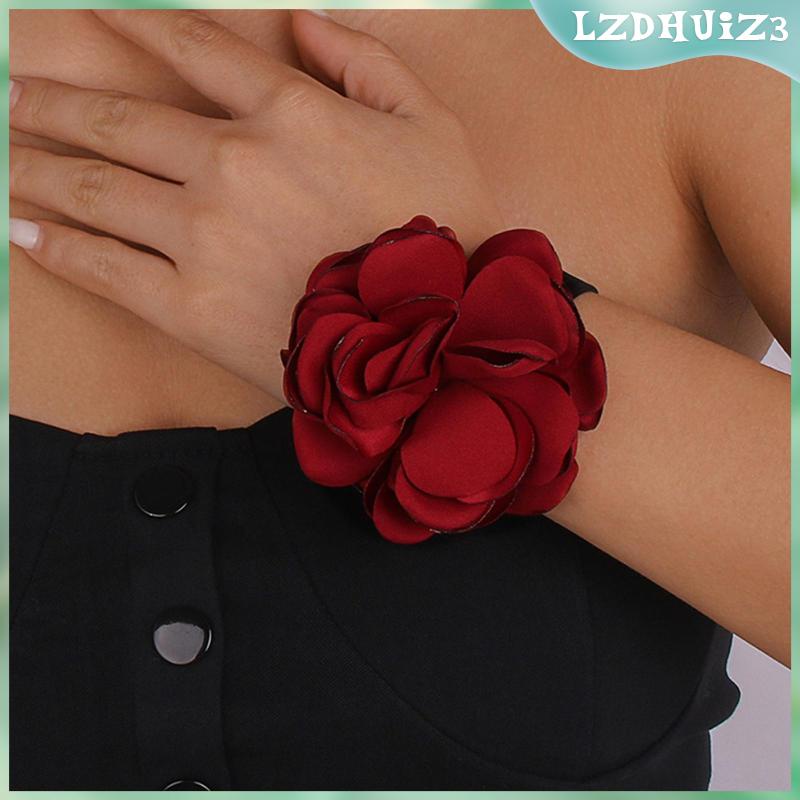 Vòng Cổ Choker Thắt Dây Mềm Mại Hình Hoa Hồng Thời Trang Cho Nữ