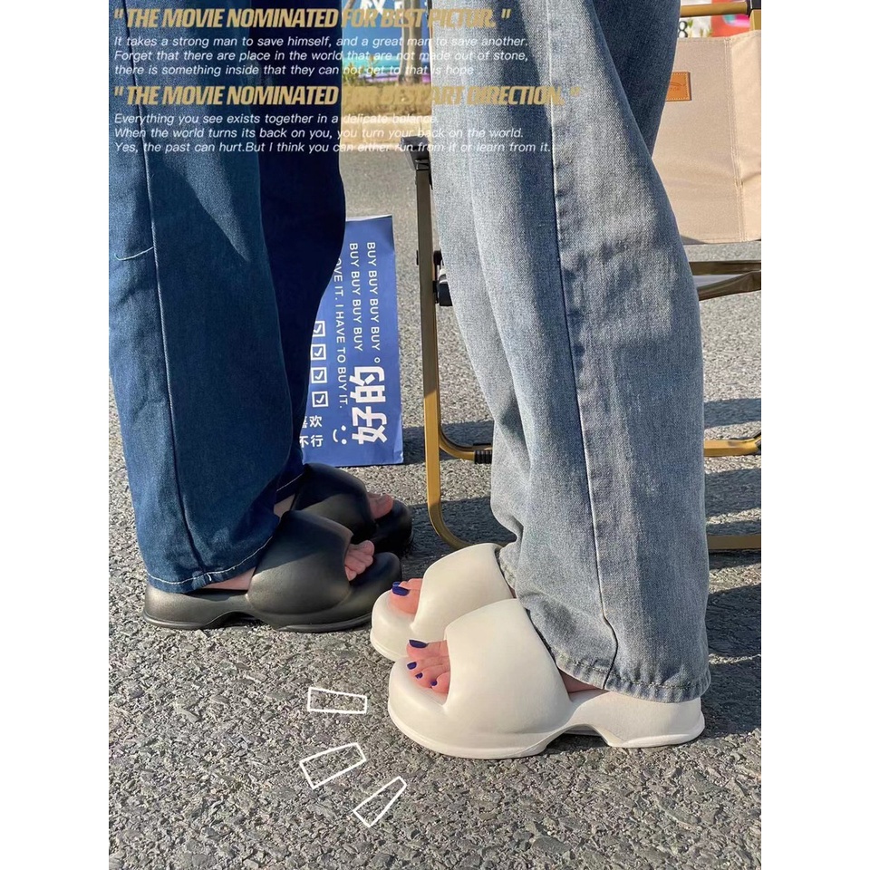 Dép bánh mỳ chao béo đế khuyết B479 nhiều màu quai ngang đúc nguyên khối TRANGBIHUE