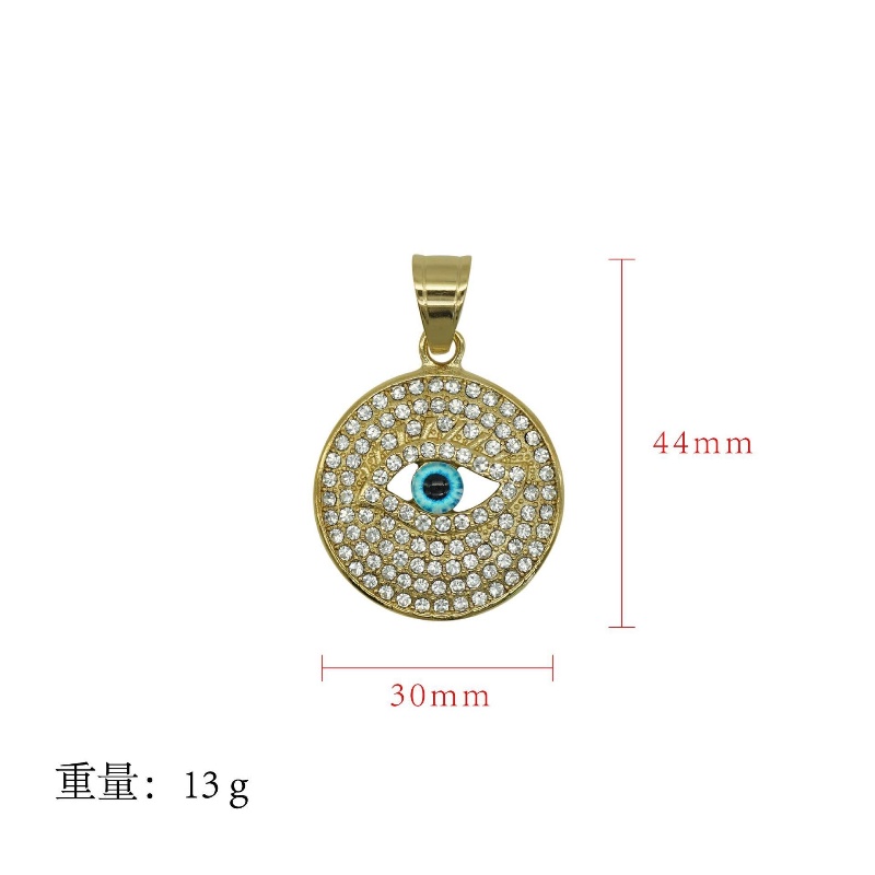 Vòng cổ Thép Titan Mặt Đá Quý Kim Cương Phong Cách Hip Hop Thời Trang Cho Nam