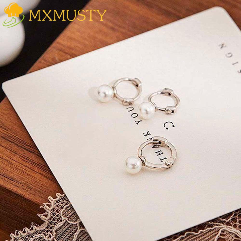 Bông Tai Mạ Màu Hình Học Phong Cách Retro MXMUSTY|Bông Tai Tròn Bằng Kim Loại Thời Trang Dành Cho Nữ