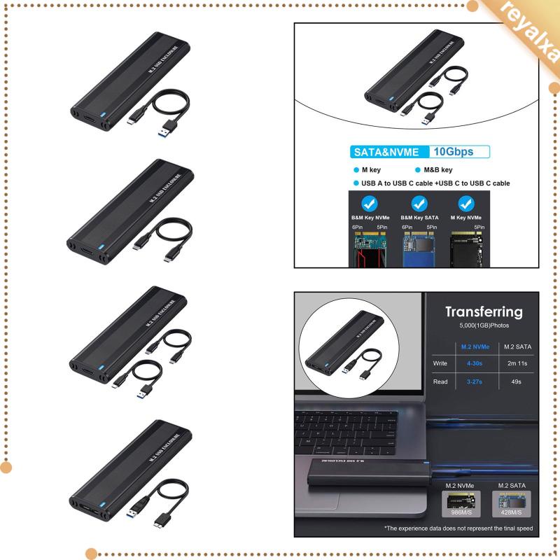 Hộp Đựng Ổ Cứng Ngoài M.2 USB C 10 Gbps Bằng Hợp Kim Nhôm