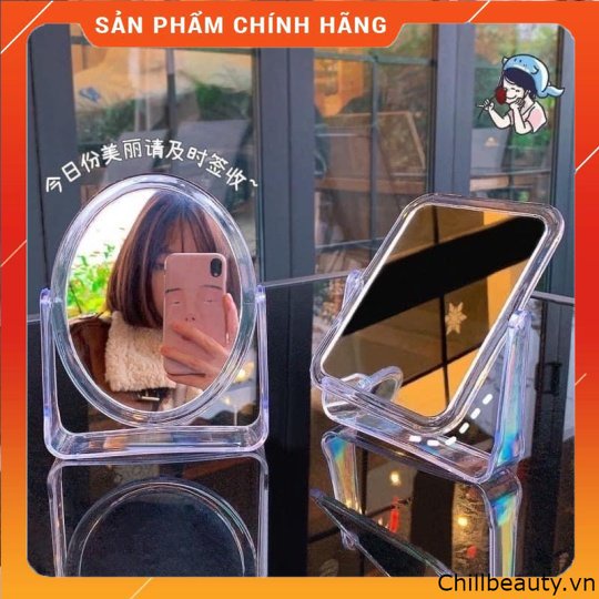 Gương Trang Điểm 2 Mặt Đế Trong