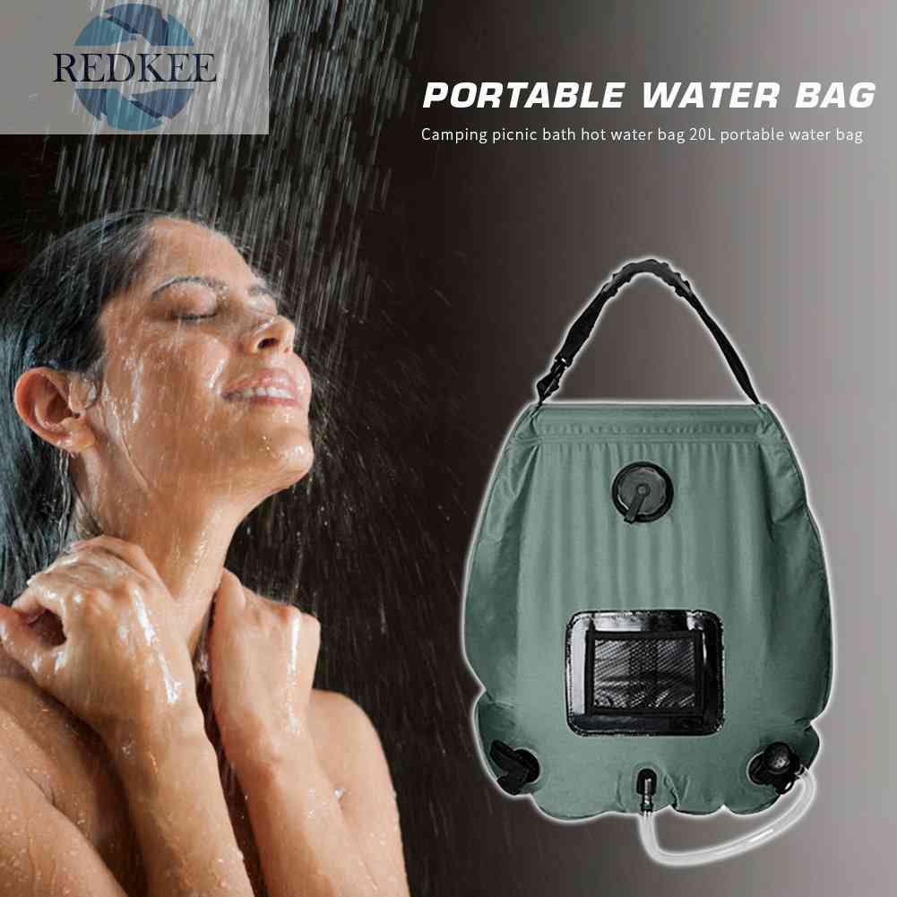 Túi Tắm Giữ Nhiệt Bằng Năng Lượng Mặt Trời Dung Tích 20L Tiện Dụng Khi Đi Cắm Trại