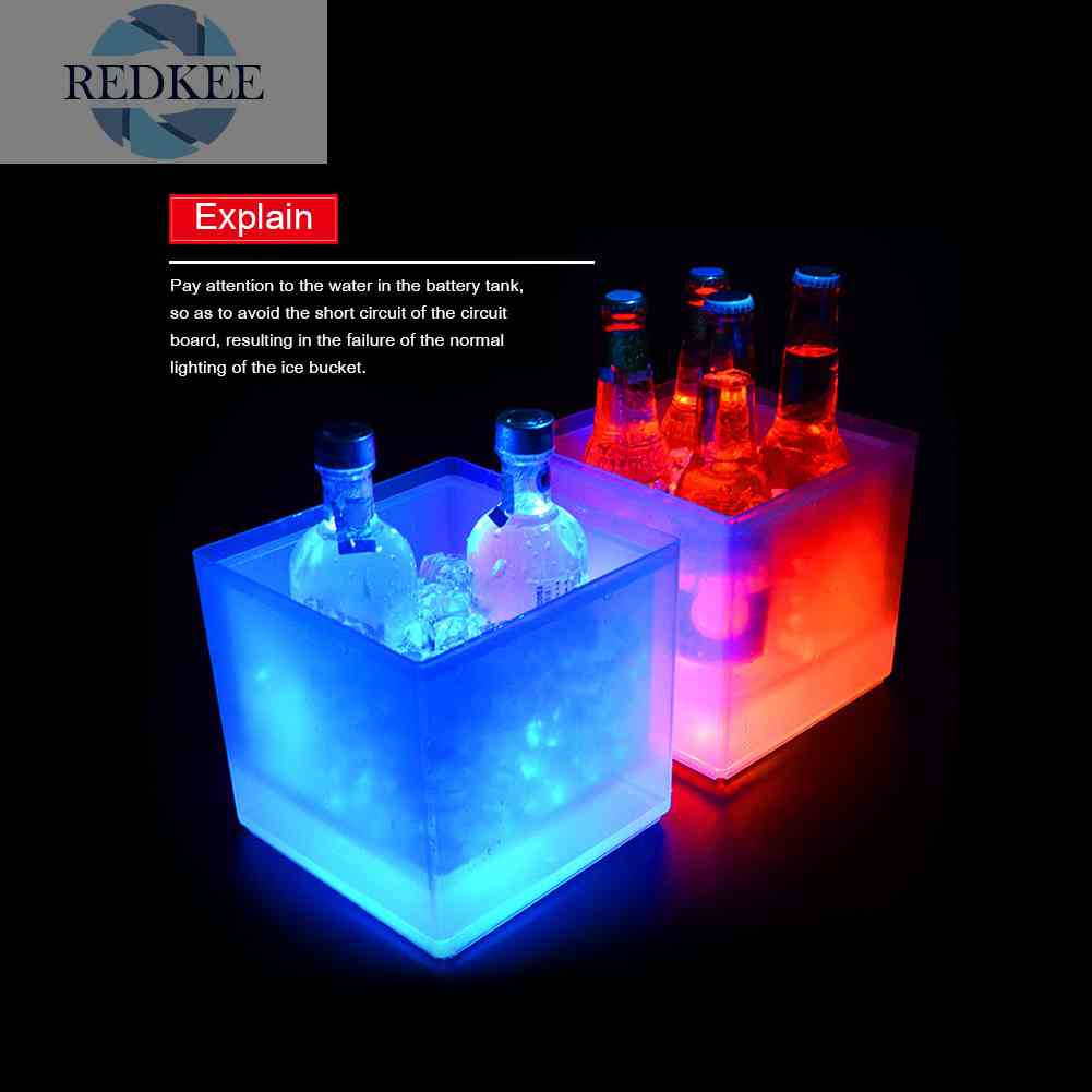 Xô Đá Hai Lớp Có Đèn LED Phát Sáng Độc Đáo