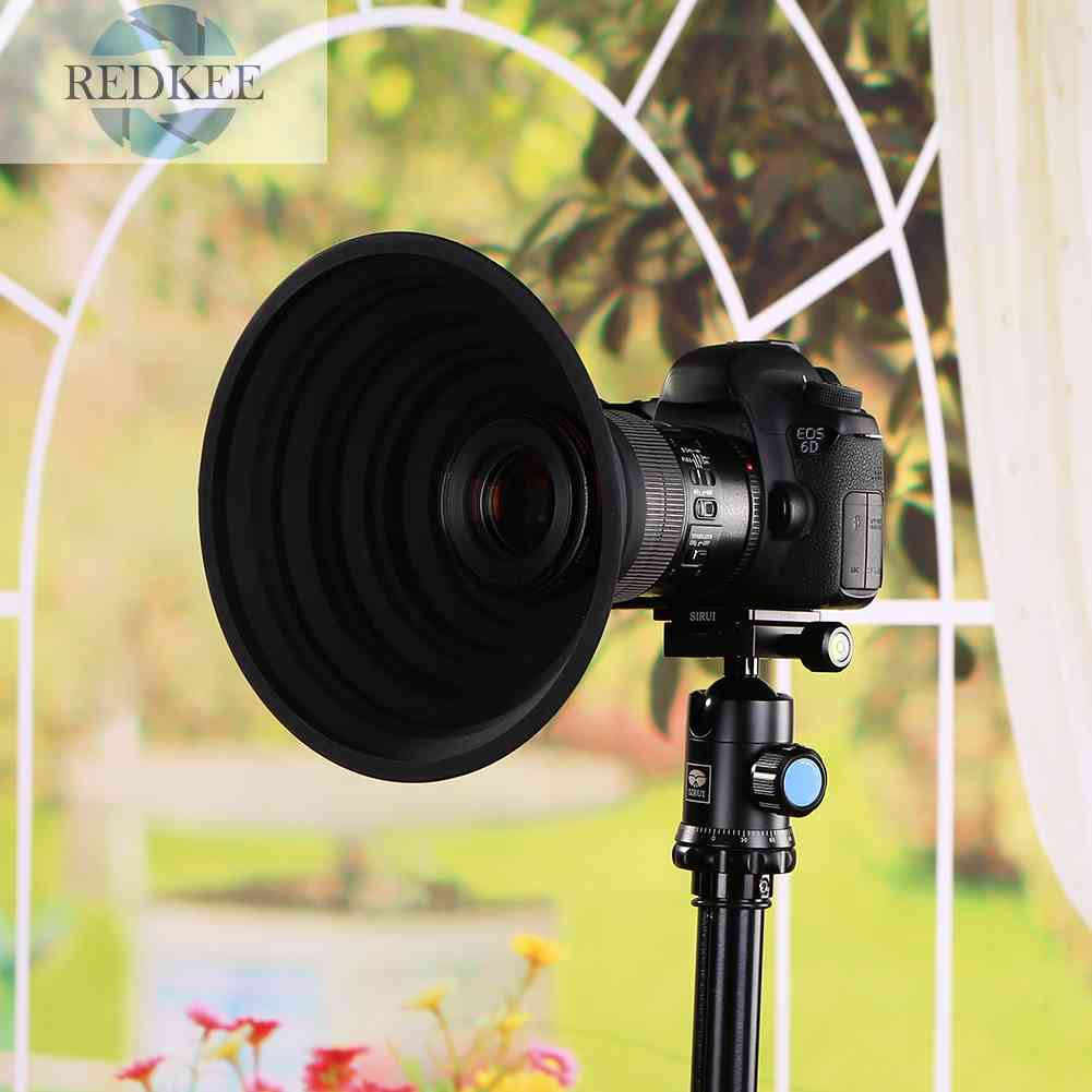 1 Loa Che Nắng Ống Kính Máy Ảnh Bằng Silicone Phản Quang