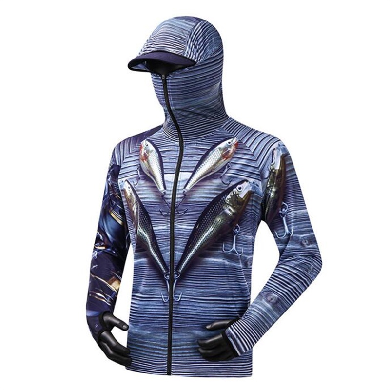 Áo Câu Cá Thoáng Khí Nhanh Khô Kèm Khẩu Trang