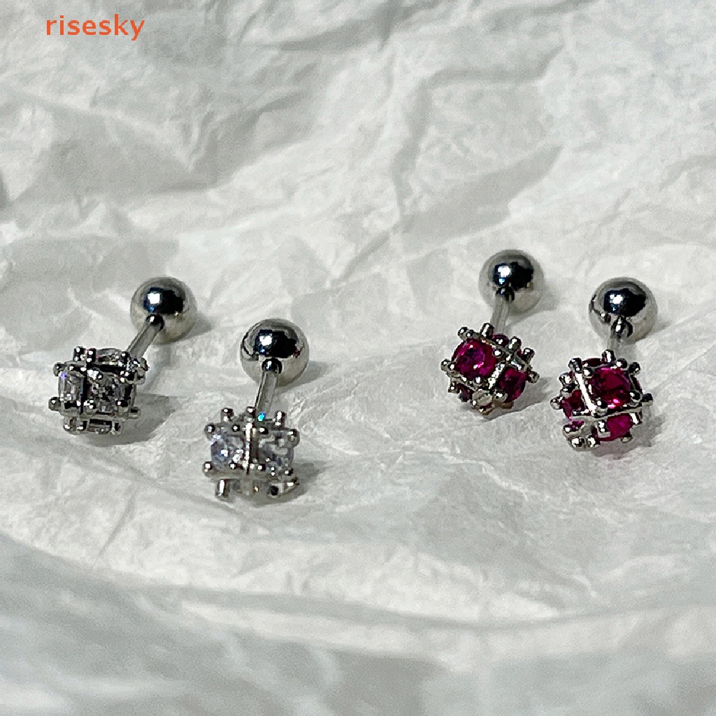 1 Đôi Khuyên Tai Đính Đá Zircon Thời Trang Cho Nữ