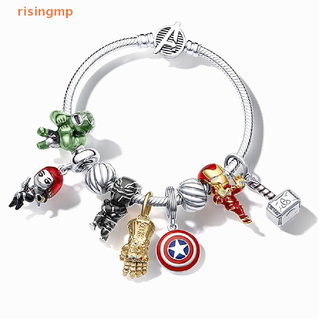 1 Hạt Xỏ Vòng Đeo Tay DIY Hình Marvel Spiderman Ironman