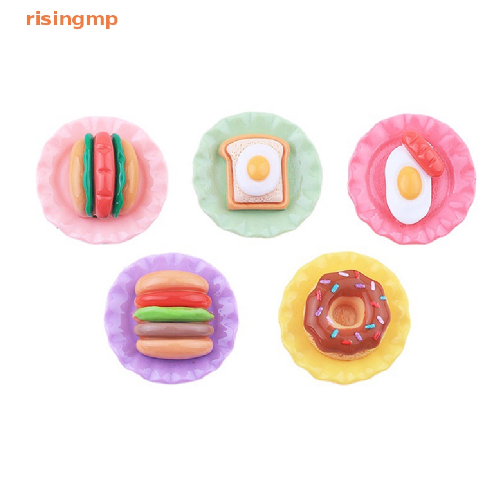 Set 2 Mô Hình Bữa Sáng Bánh Mì Trứng Trang Trí Nhà Búp Bê
