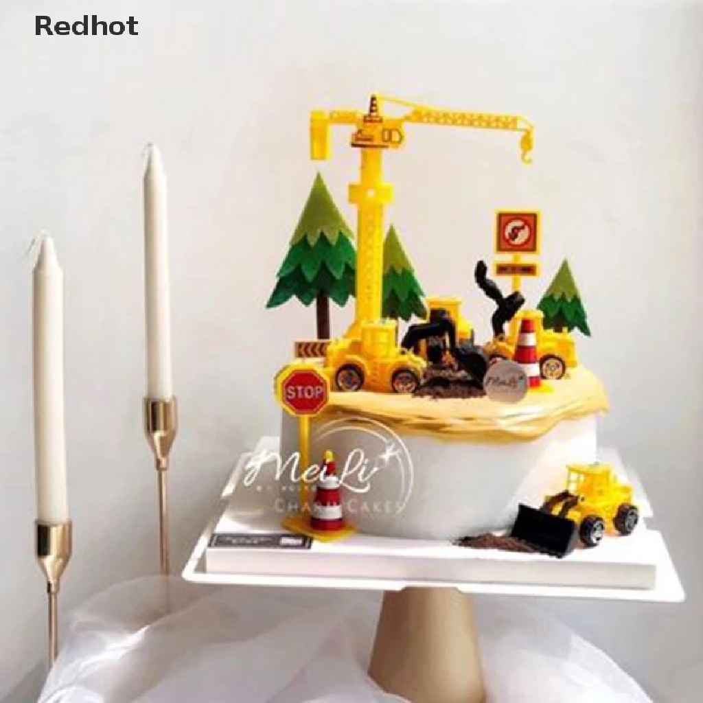 &lt; Redhot &gt; Xe Đào Đất Trang Trí Bánh Kem