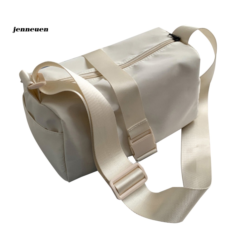 Túi Đeo Chéo Vải Oxford Màu Trơn Có Khóa Kéo Sức Chứa Lớn Có Thể Điều Chỉnh Dành Cho Nữ