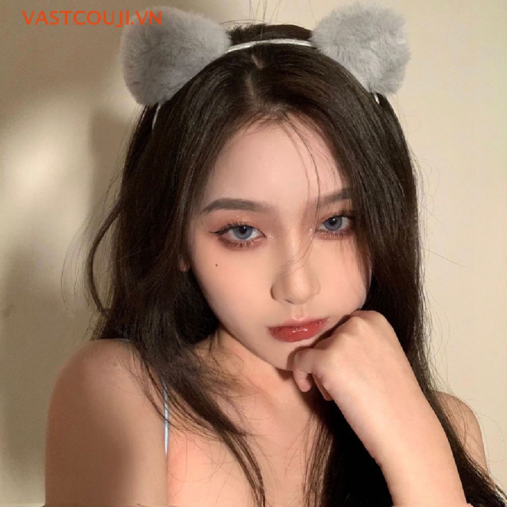 Băng Đô Tai Mèo Bông Hóa Trang Nhân Vật Hoạt Hình VASTJI