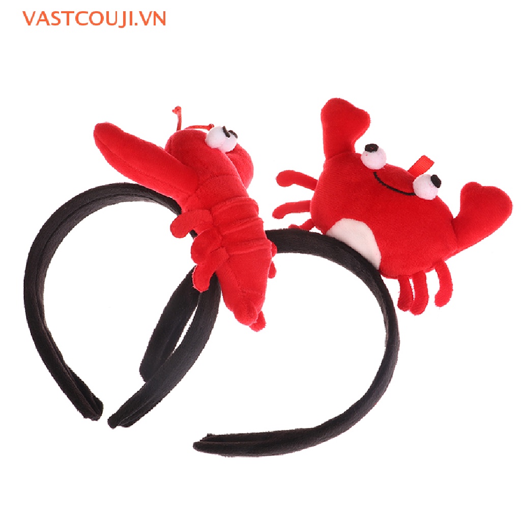 Băng Đô Cài Tóc Hình Cua Biển Nhồi Bông Sáng Tạo Dễ Thương