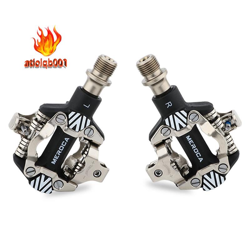 Meroca Bàn Đạp Tự Khóa Hai Mặt Bằng Nhôm Siêu Nhẹ Cho Xe Đạp Mtb