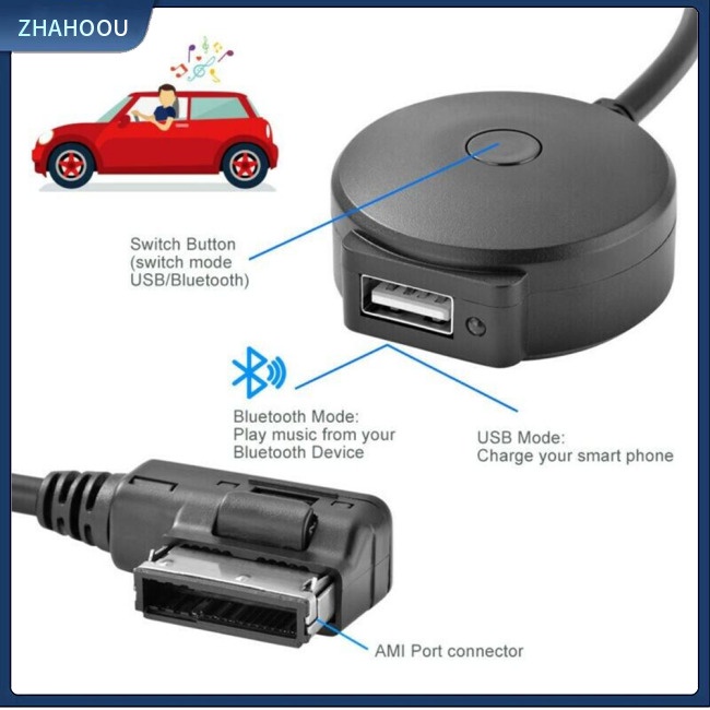 ☃Phụ Kiện Trang Trí Nhà Cửa Độc Đáo Sáng Tạo☃ Cáp Dữ Liệu Âm Thanh Bluetooth Cho Dòng Xe Mercedes-benz E Series G