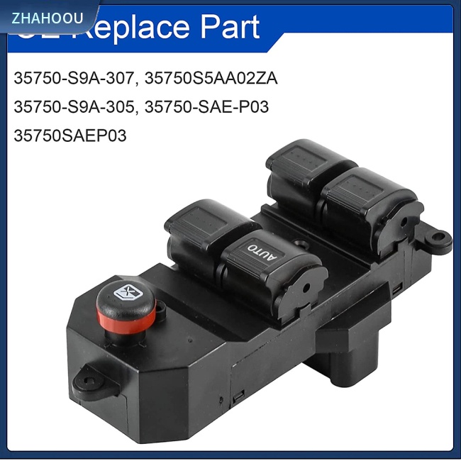 ☃Nhà Cửa☃ Công Tắc Điều Khiển Cửa Kính Xe Hơi Cho 02-06 Honda Cr-v 35750-SAE-P03