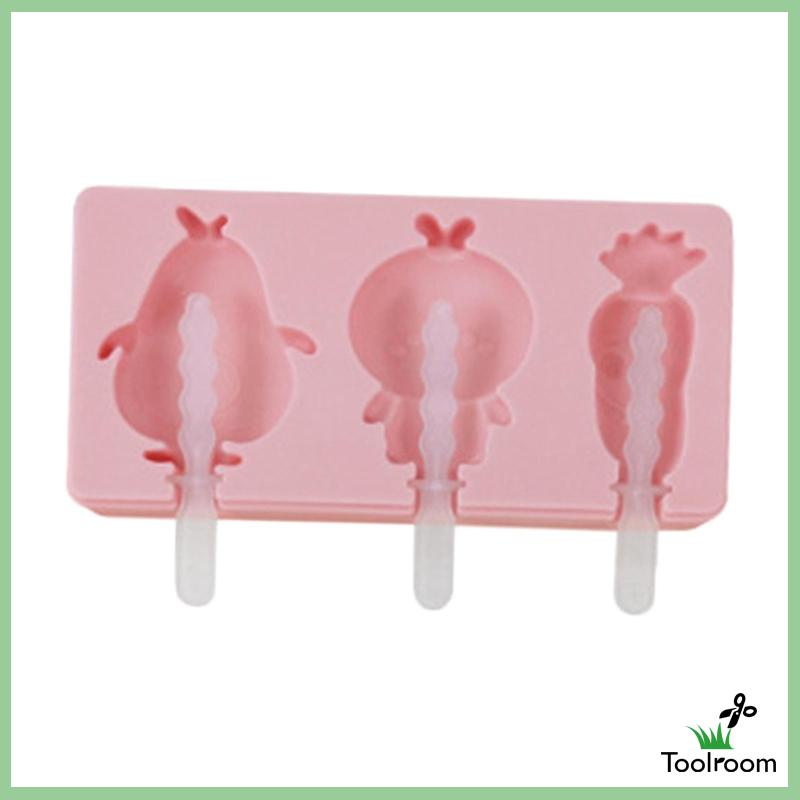 Bộ Dụng Cụ Làm Kem Que Hình Hoạt Hình Dễ Thương Tháo Rời Được