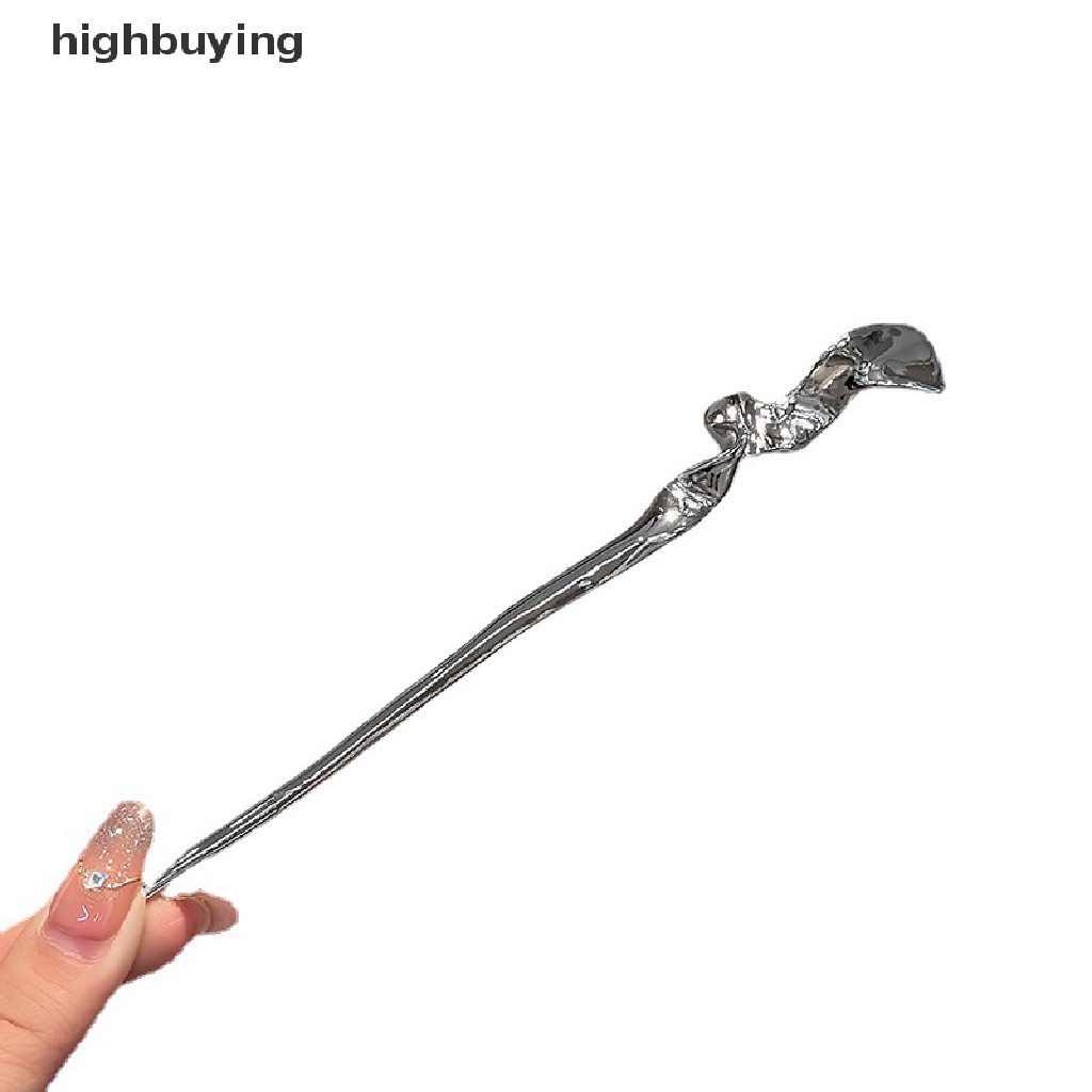 Kẹp Tóc Xoắn Bằng Kim Loại Kiểu Dáng Hình Học Thời Trang