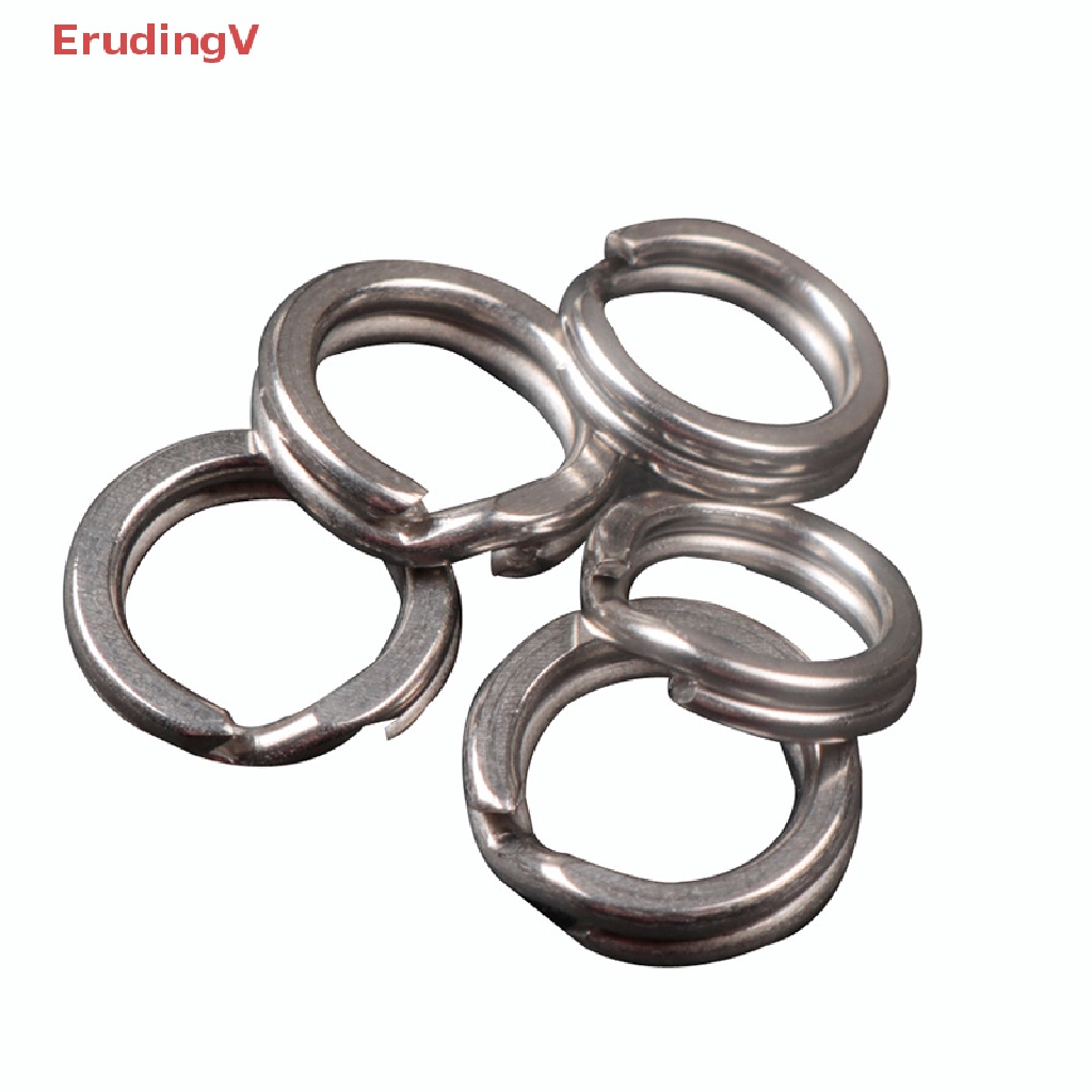 Set 100 Vòng Thép Không Gỉ Cứng 2.5-8MM Gắn Mồi Câu Cá Chuyên Dụng