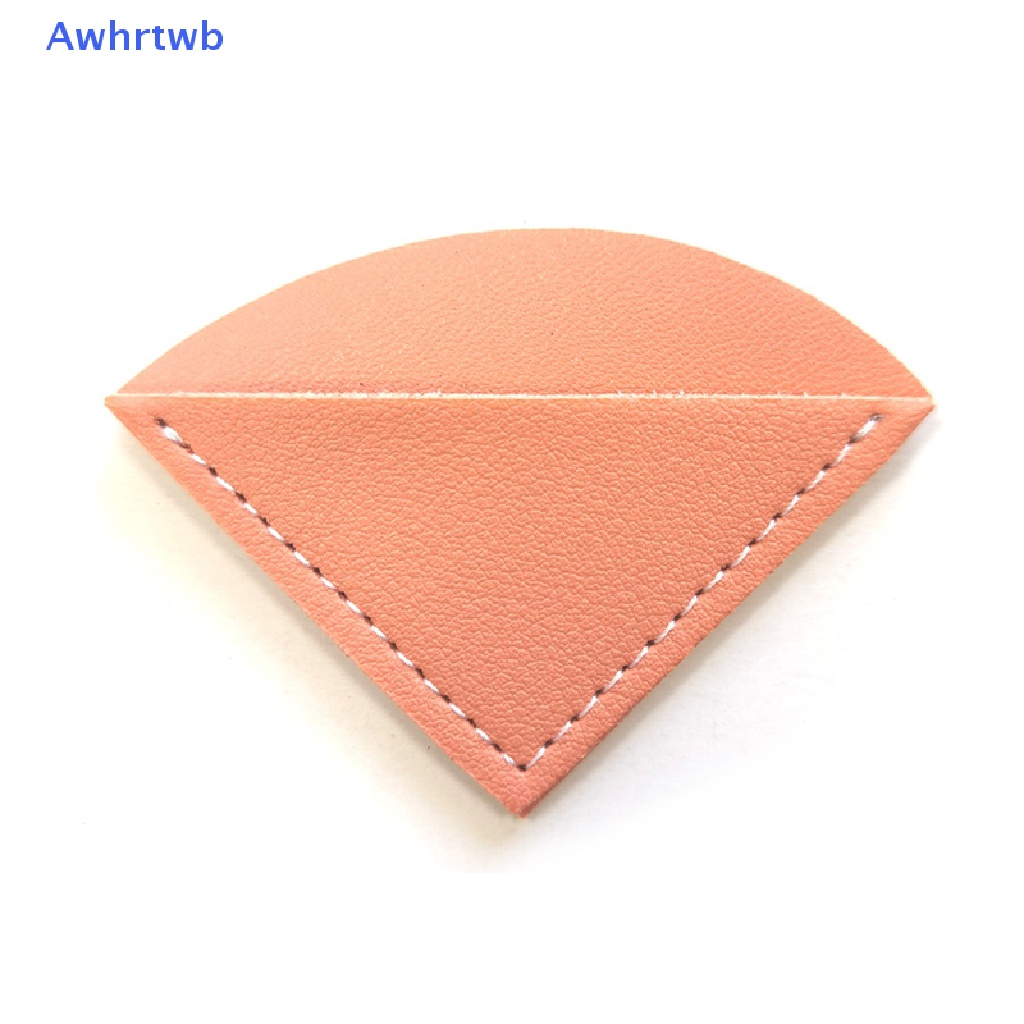 Awhrtwb Kẹp Giấy Đánh Dấu Trang Sách Hình Tam Giác Bằng Tay Cầm Bằng Da Đánh Dấu Góc Sách Mini Trang Trí Bảo Vệ G