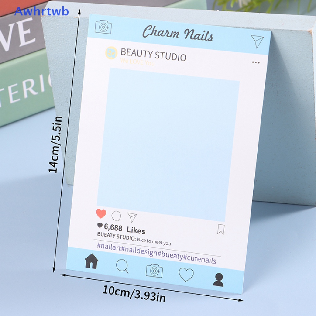 Set 10 Móng Tay Giả Trưng Bày Dạng Nhấn Tiện Dụng Mới